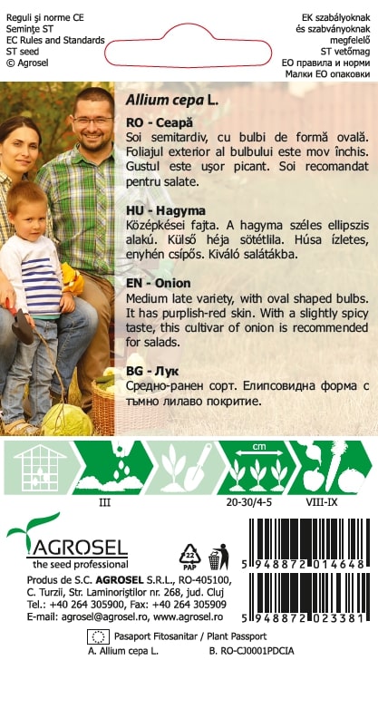 Seminte ceapa Clujana  Agrosel