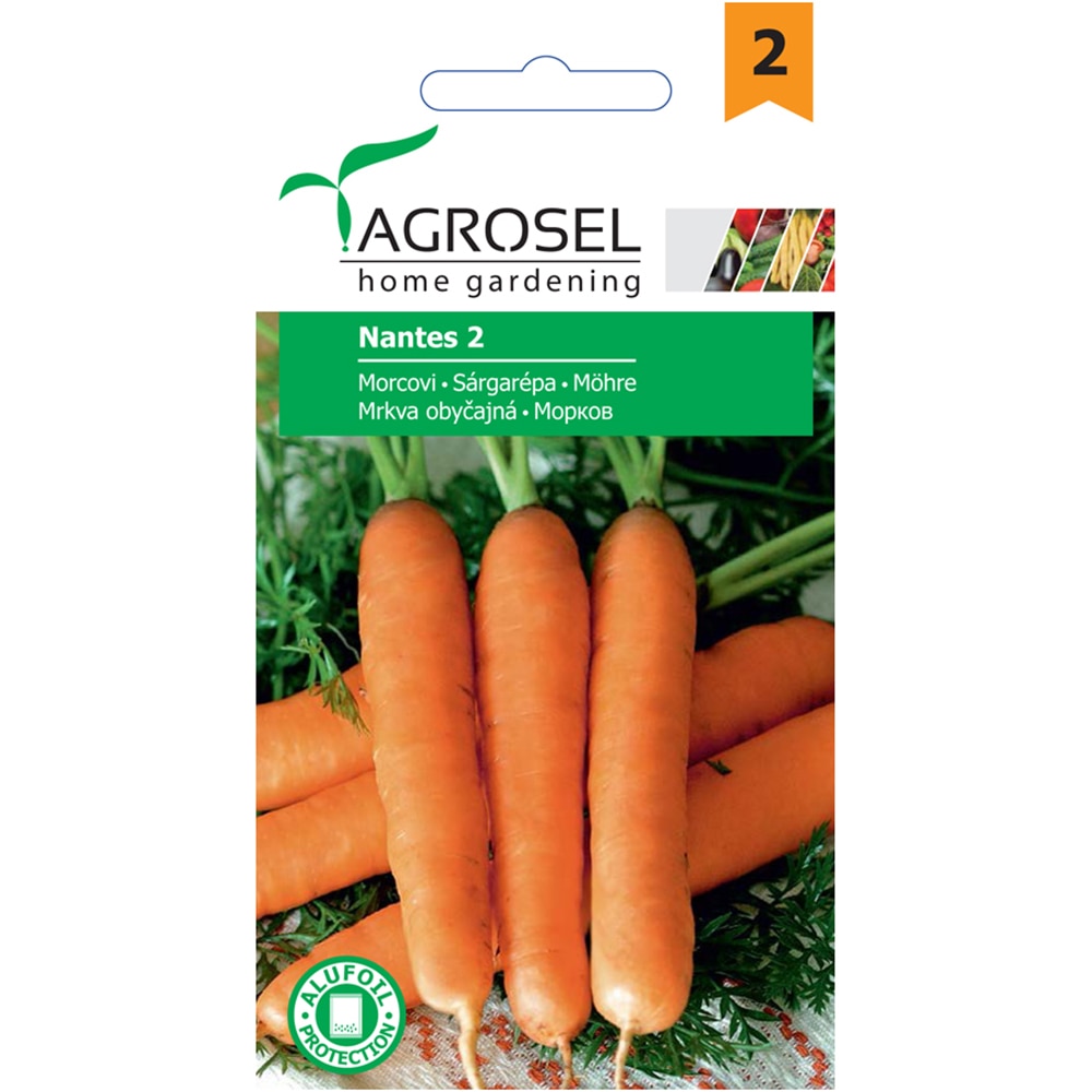 Seminte legume morcovi Nantes 2 AGROSEL, 5g