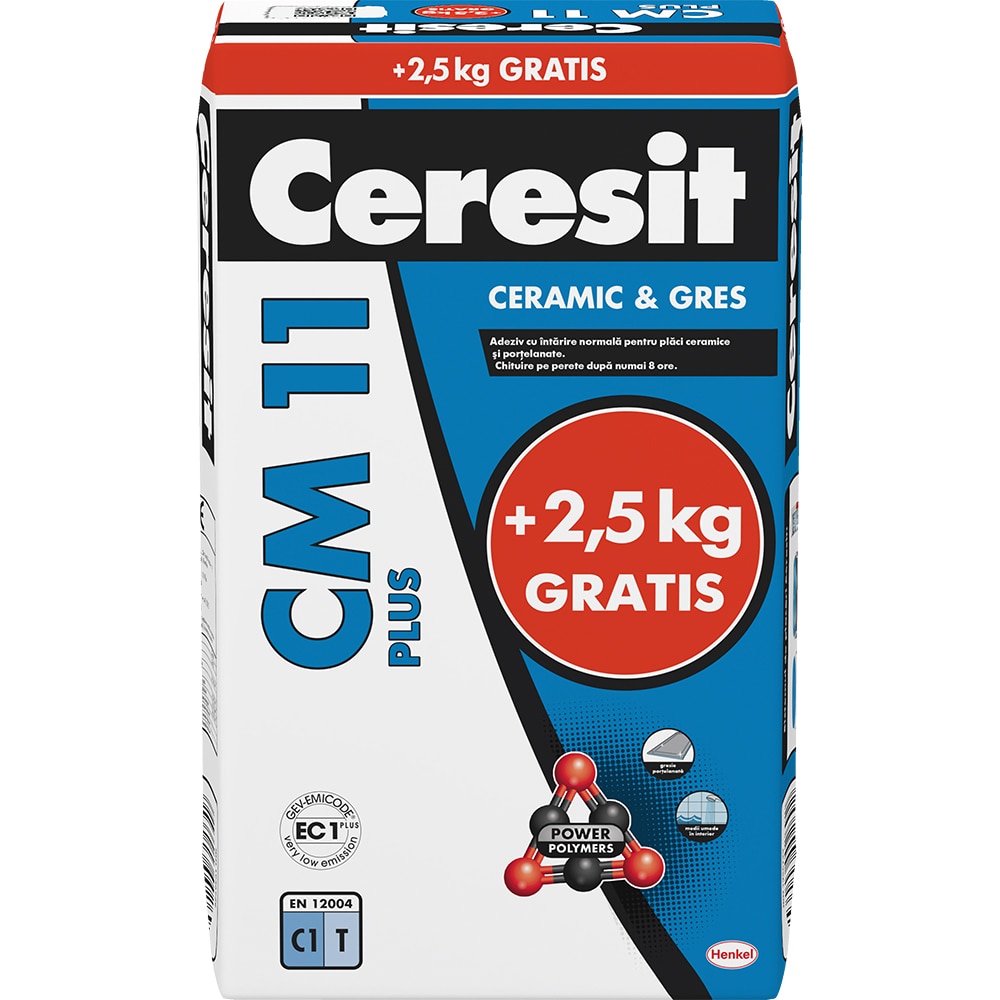 Adeziv gresie si fainata CERESIT Henkel, CM11, 27.5 kg