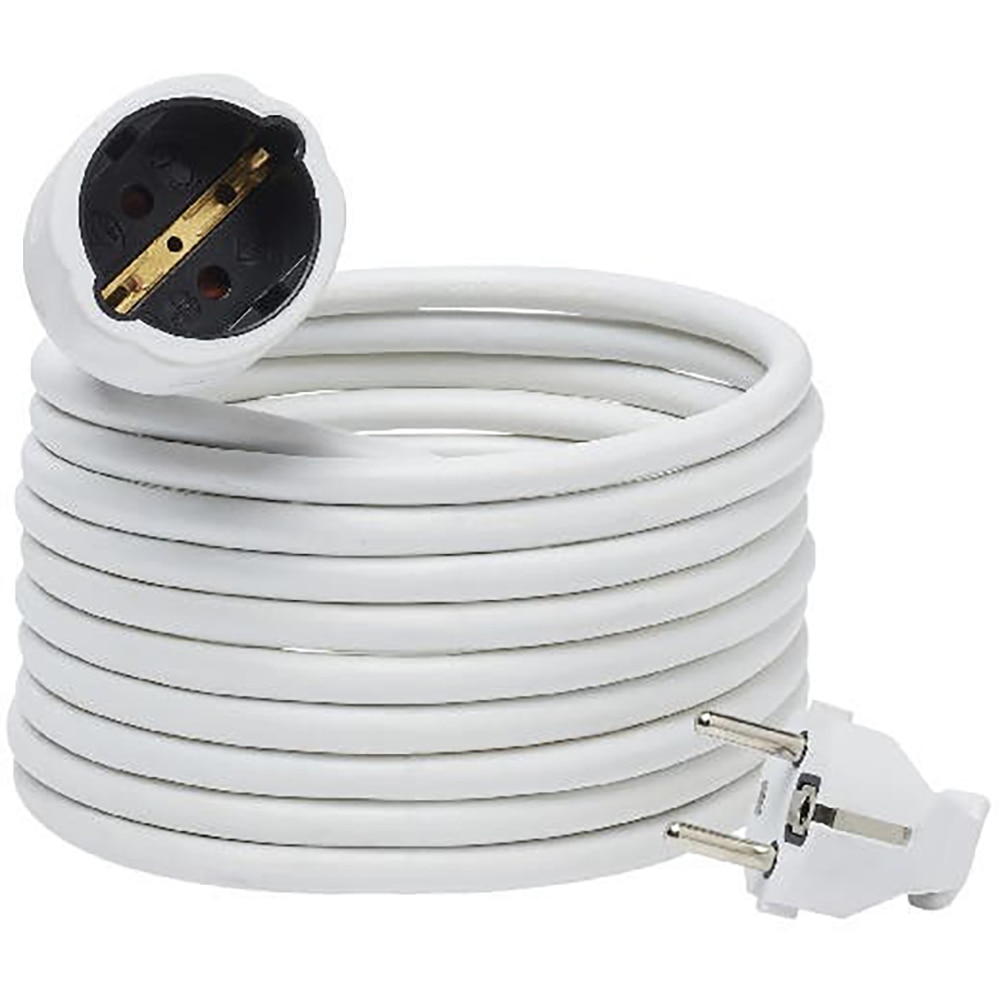 Prelungitor 1 priza Schuko, 5 m, 1.5 mm, alb