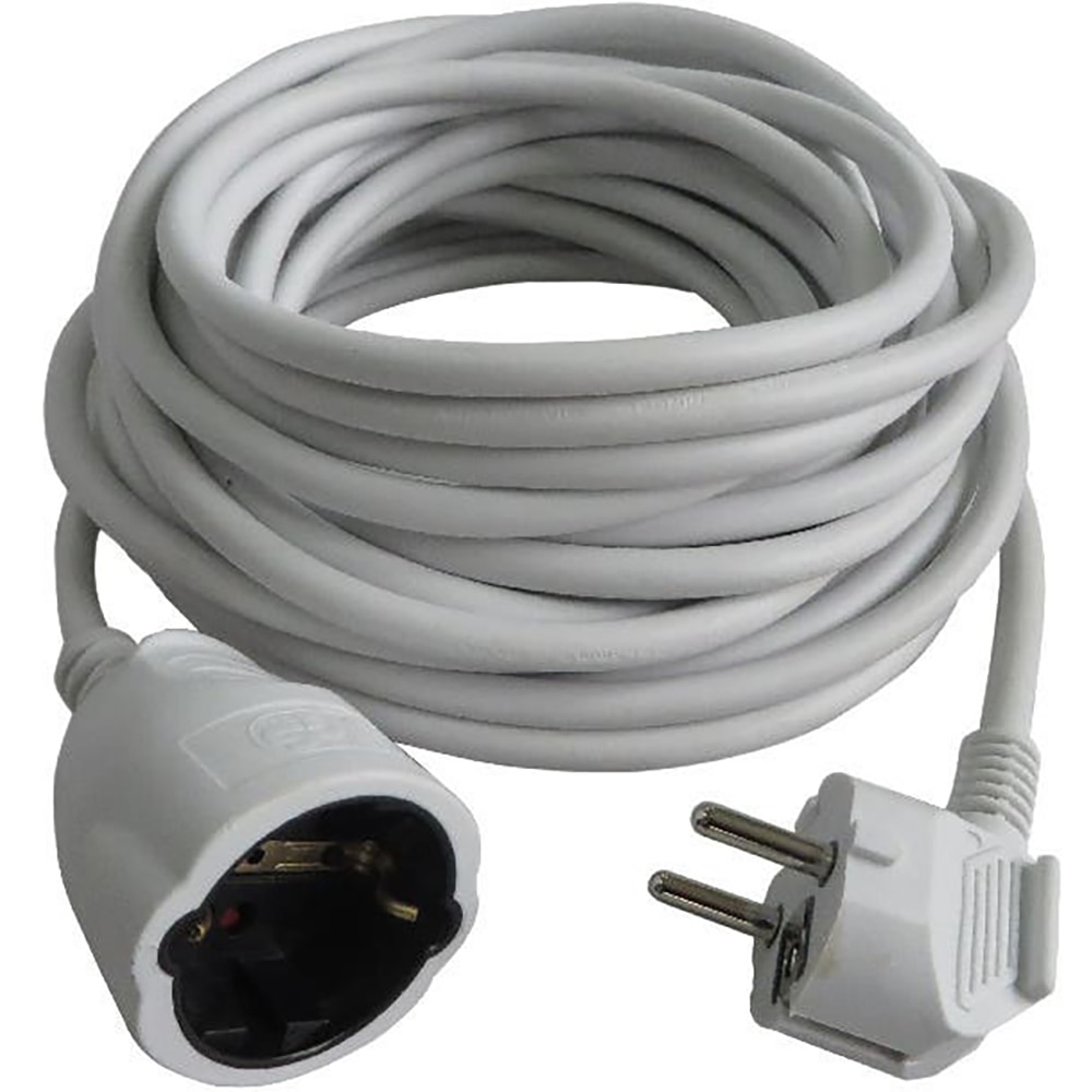 Prelungitor 1 priza Schuko, 10 m, 1.5 mm, alb