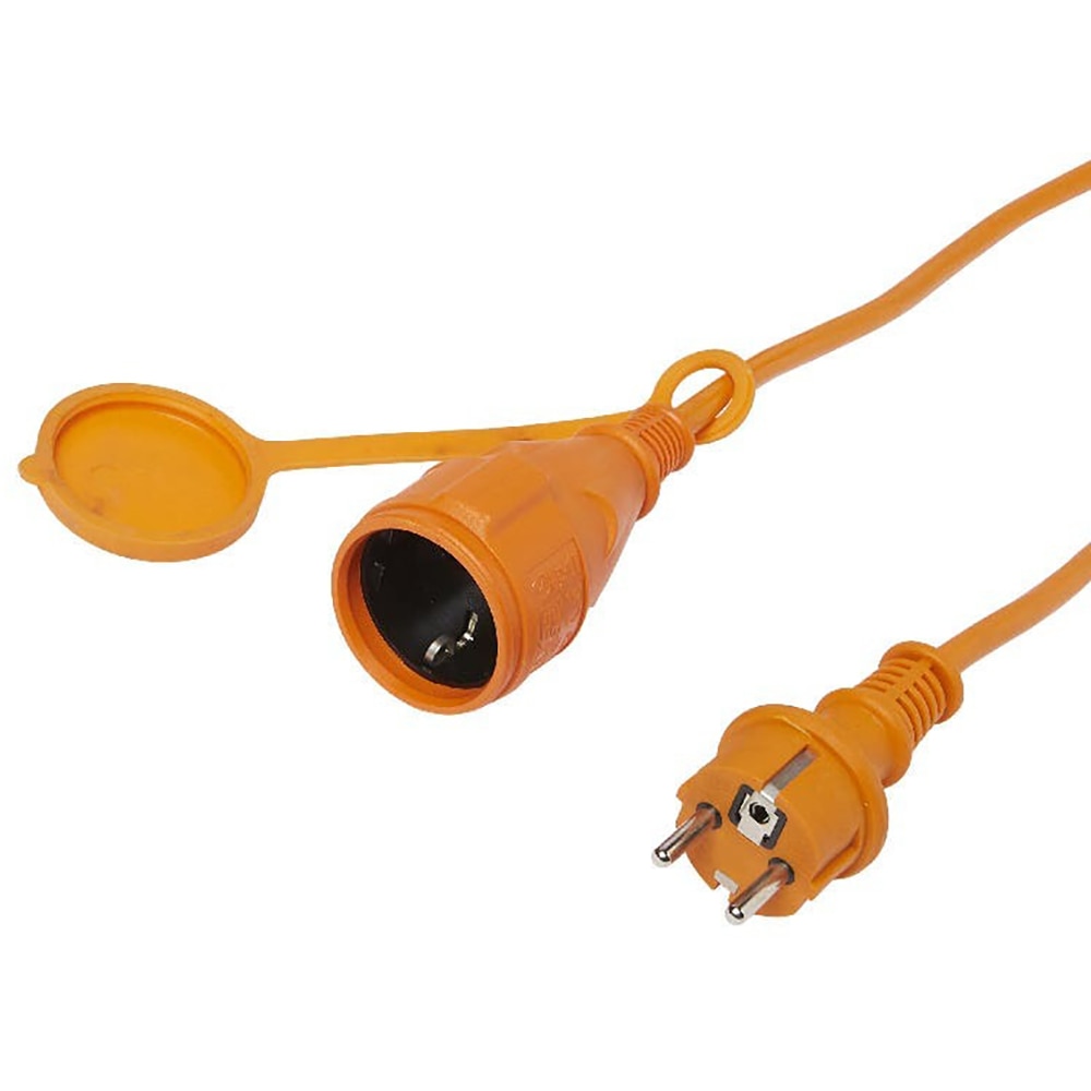 Cablu prelungitor DIALL H05VV-F, 1 priza Schuko, 20 m, 1.5 mm, portocaliu