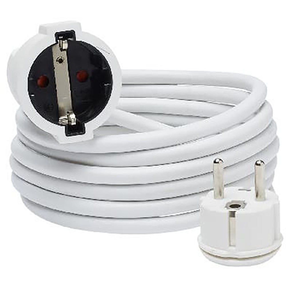Prelungitor JACOBSEN, 1 priza Schuko, 3 m, 1.5 mm, alb