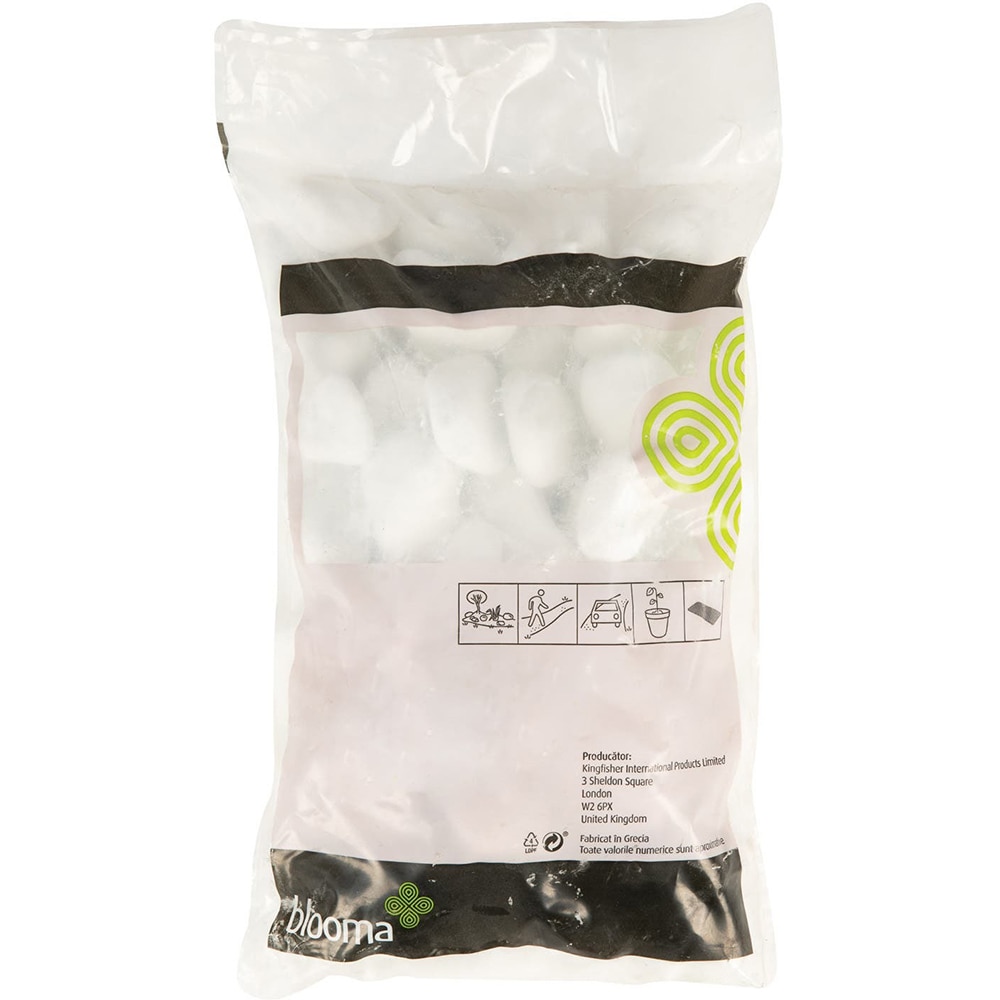 Piatra decorativa BLOOMA, marmura, 40-80 mm, 10 kg, alb