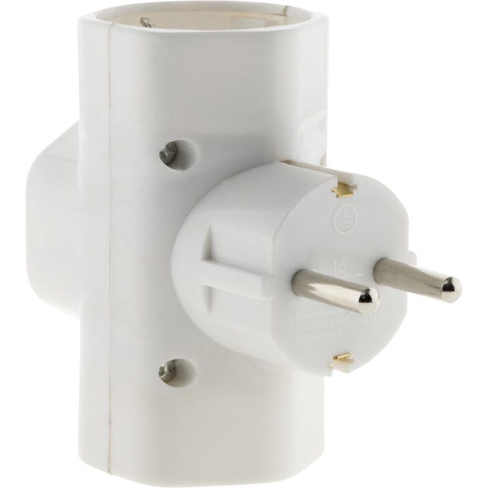Adaptor priza OPP1, 3 prize, alb