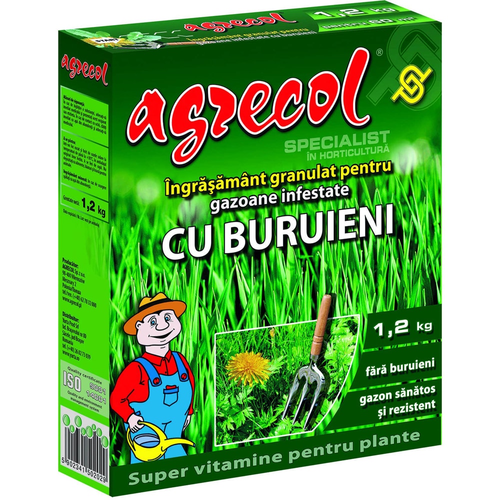 Ingrasamant pentru gazon Agrecol, 1.2 kg