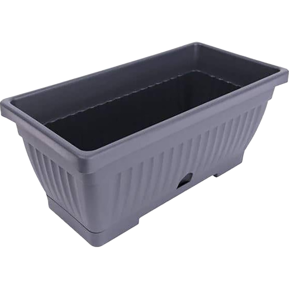 Jardiniera forma dreptunghiulara VERBENA, plastic, 40 x 19.70 x 15.7 cm, antractit