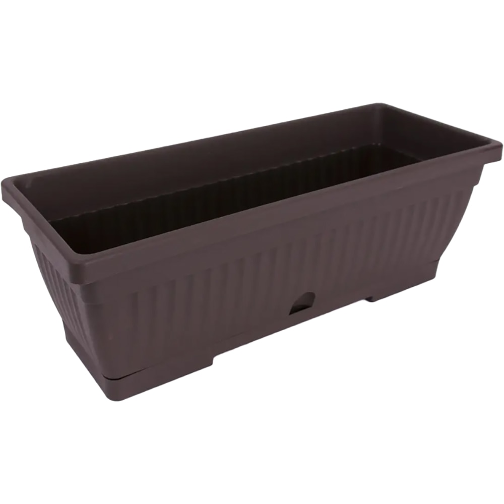 Jardiniera forma dreptunghiulara VERBENA, plastic, 40 x 19.70 x 15.7 cm, maro