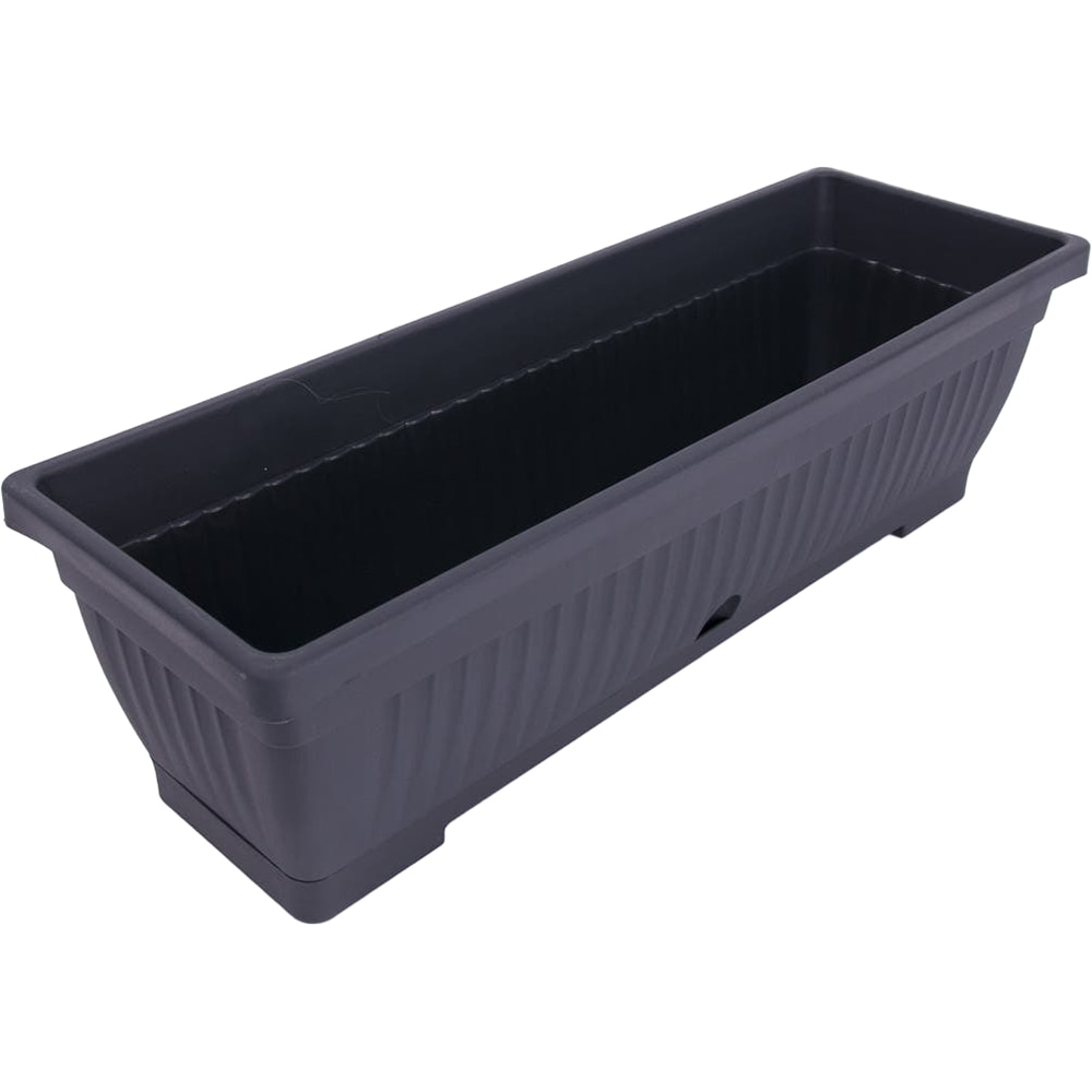 Jardiniera forma dreptunghiulara VERBENA, plastic, 60 x 19.70 x 15.7 cm, gri