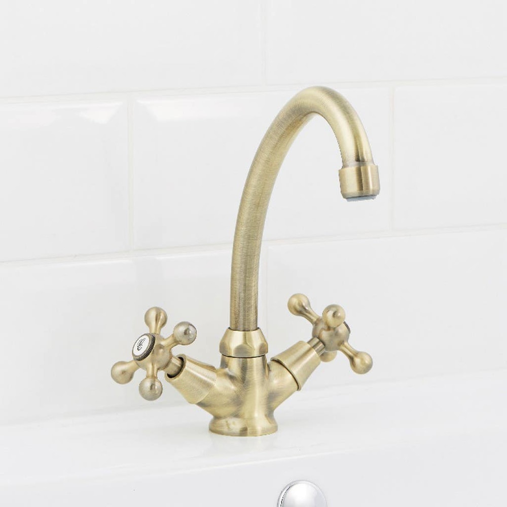 Baterie lavoar COOKE & LEWIS Cercal, metal, auriu