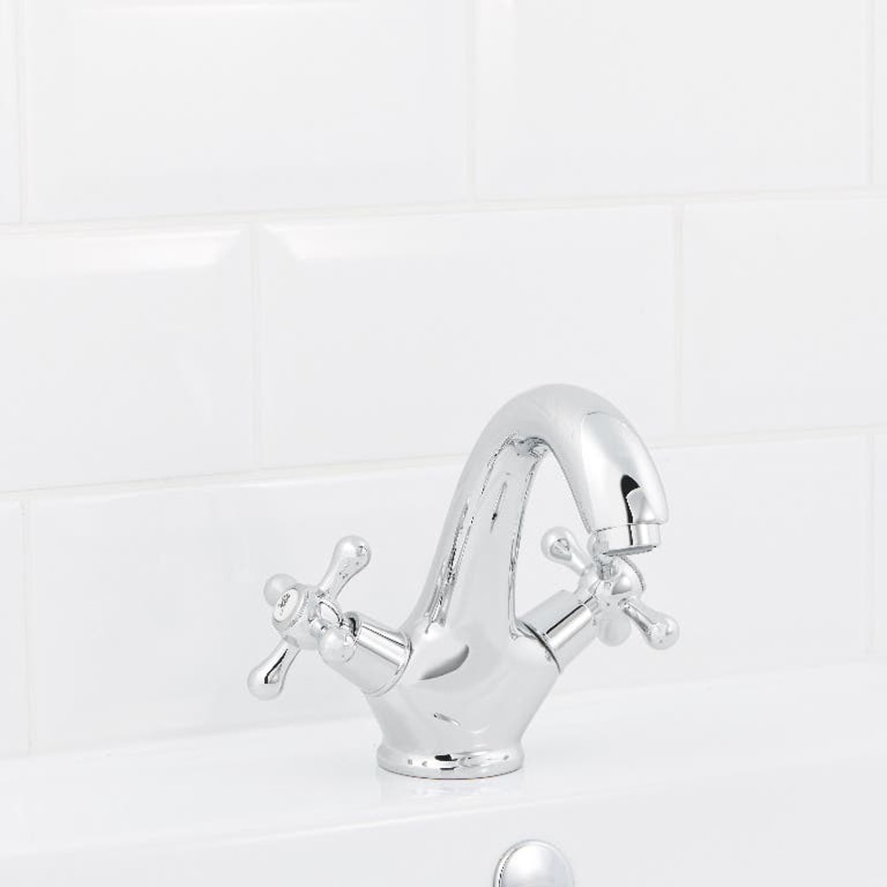 Baterie lavoar COOKE & LEWIS Etel, metal, argintiu