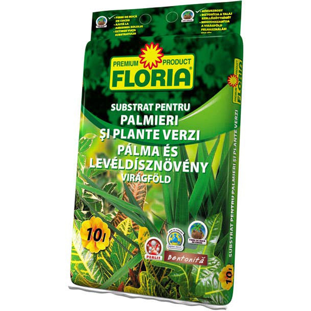Substrat pentru plante verzi si palmieri Floria, 10 L