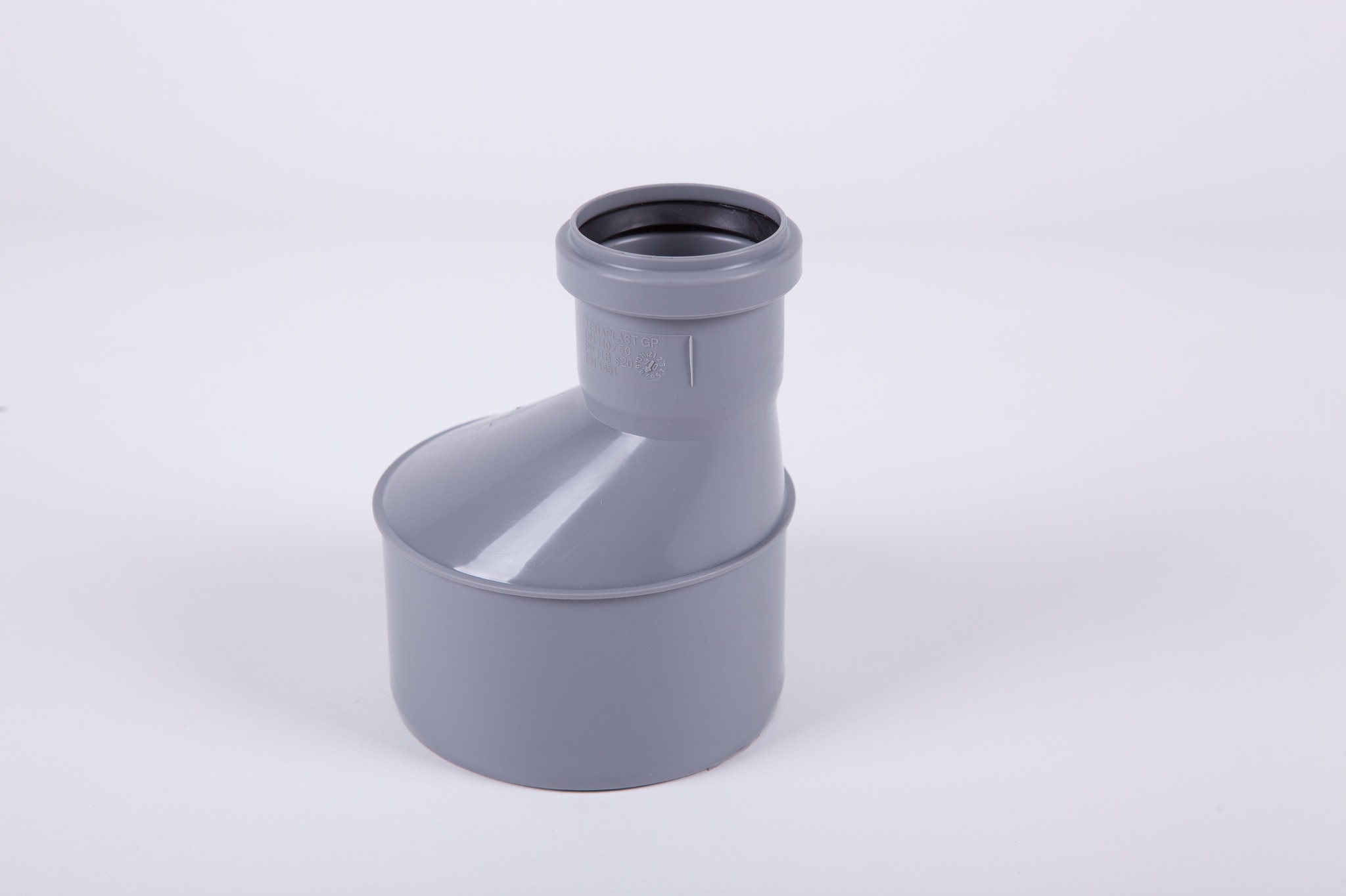 Reductie excentrica PP, 110 x 50 mm