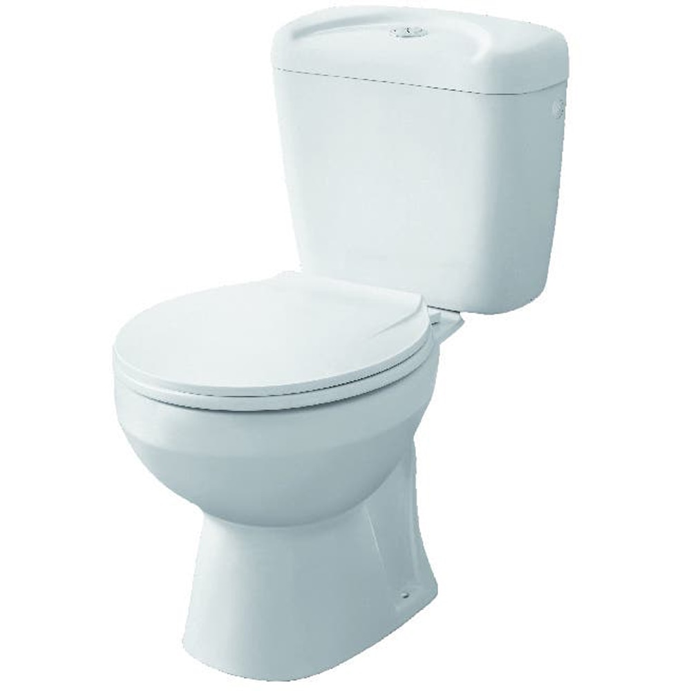Set vas WC si rezervor Tapia, evacuare verticala, montare pe pardoseala, ceramica, 3/6 l, alb