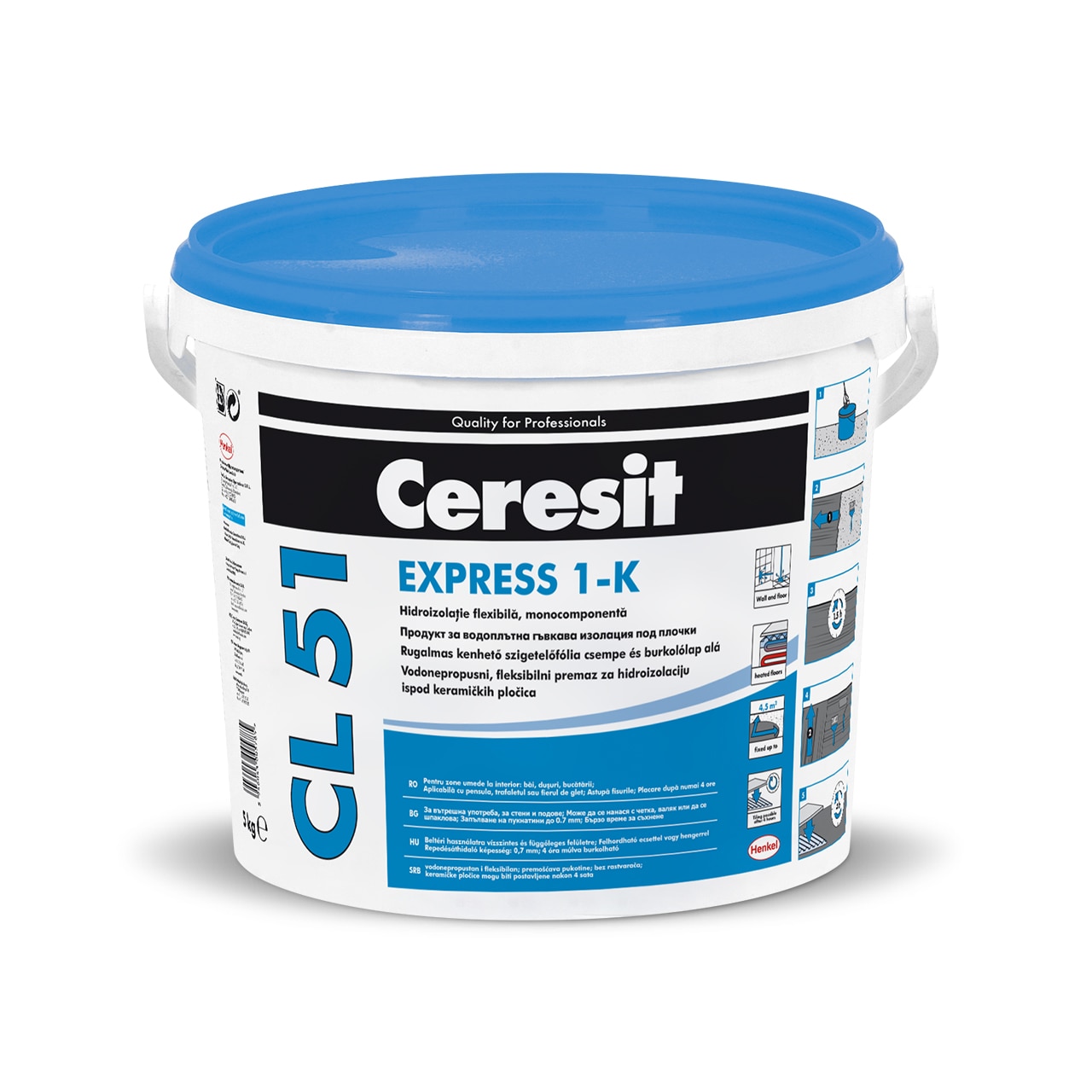 Hidroizolatie flexibila, gri, 5 kg • Henkel Ceresit CL 51