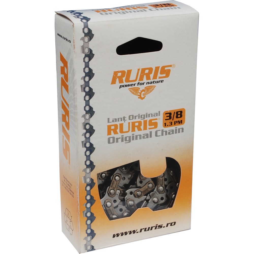 Lant pentru drujba/motofierastrau Ruris, 3/8 pas lant, 26 dinti, 35 cm
