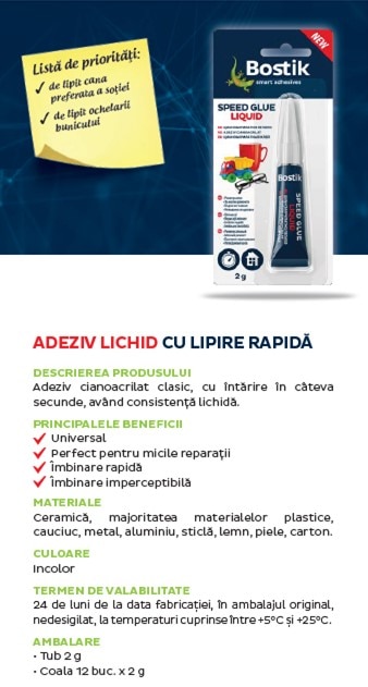 Super glue, transparent, 3 g  Den Braven Bostik