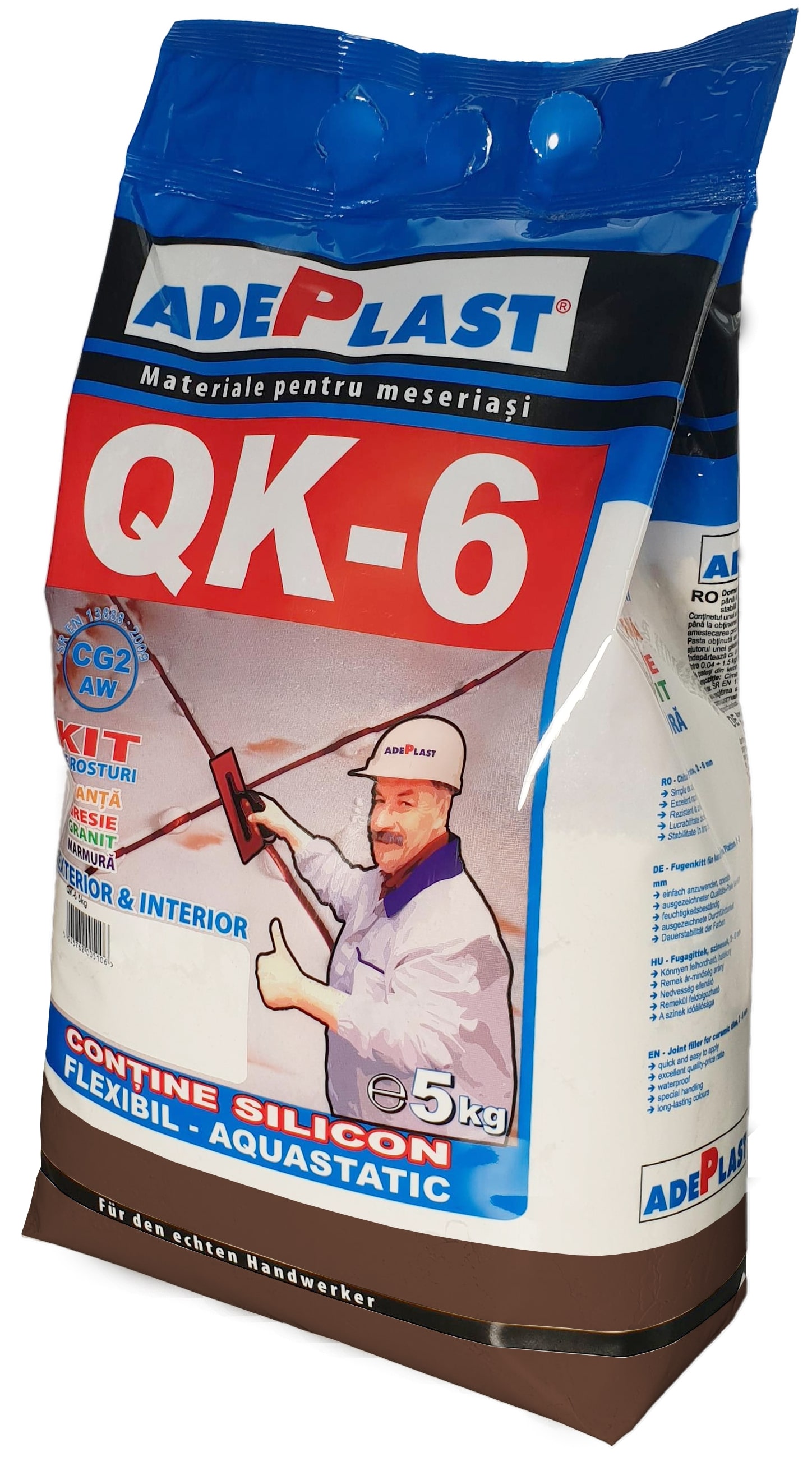 Chit rosturi, interior-exterior, maro inchis, QK 6, 5 kg  Adeplast