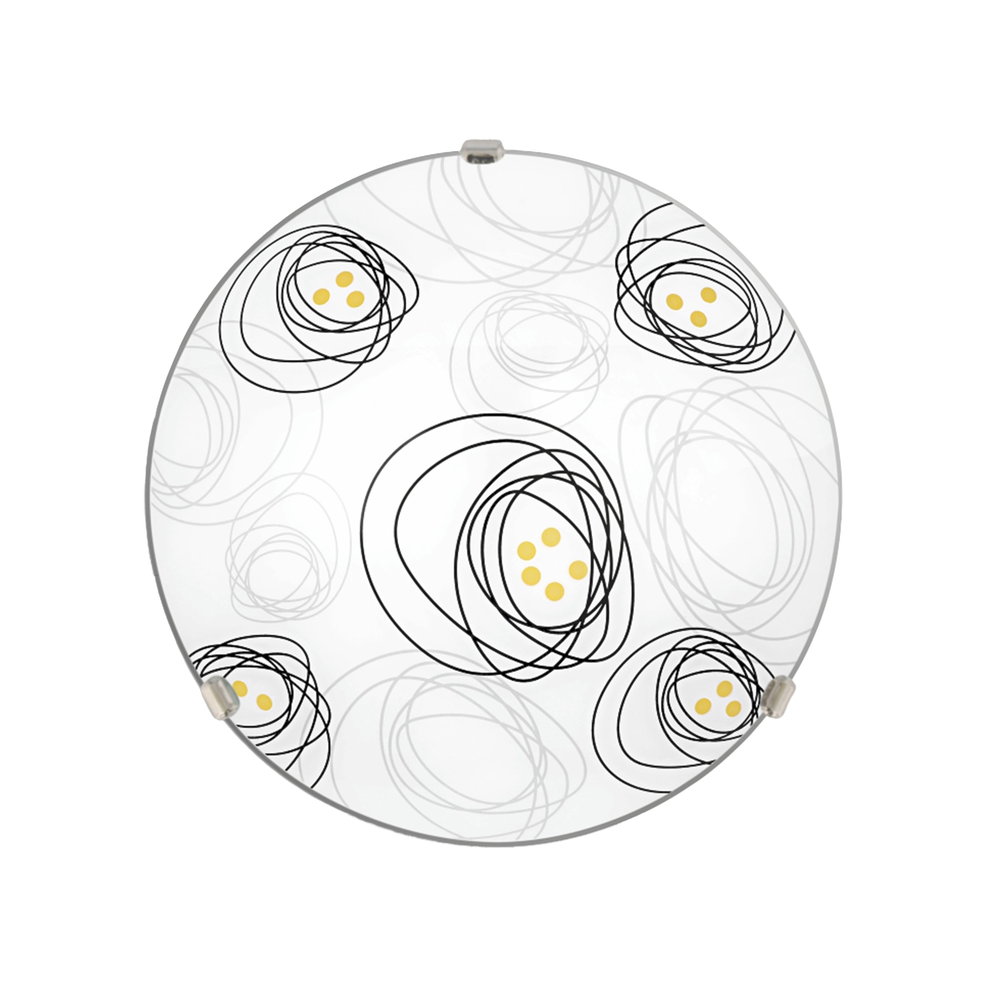 Plafoniera LED, 1 x E27, multicolor, metal si sticla, 30 cm    Klausen Vulcan