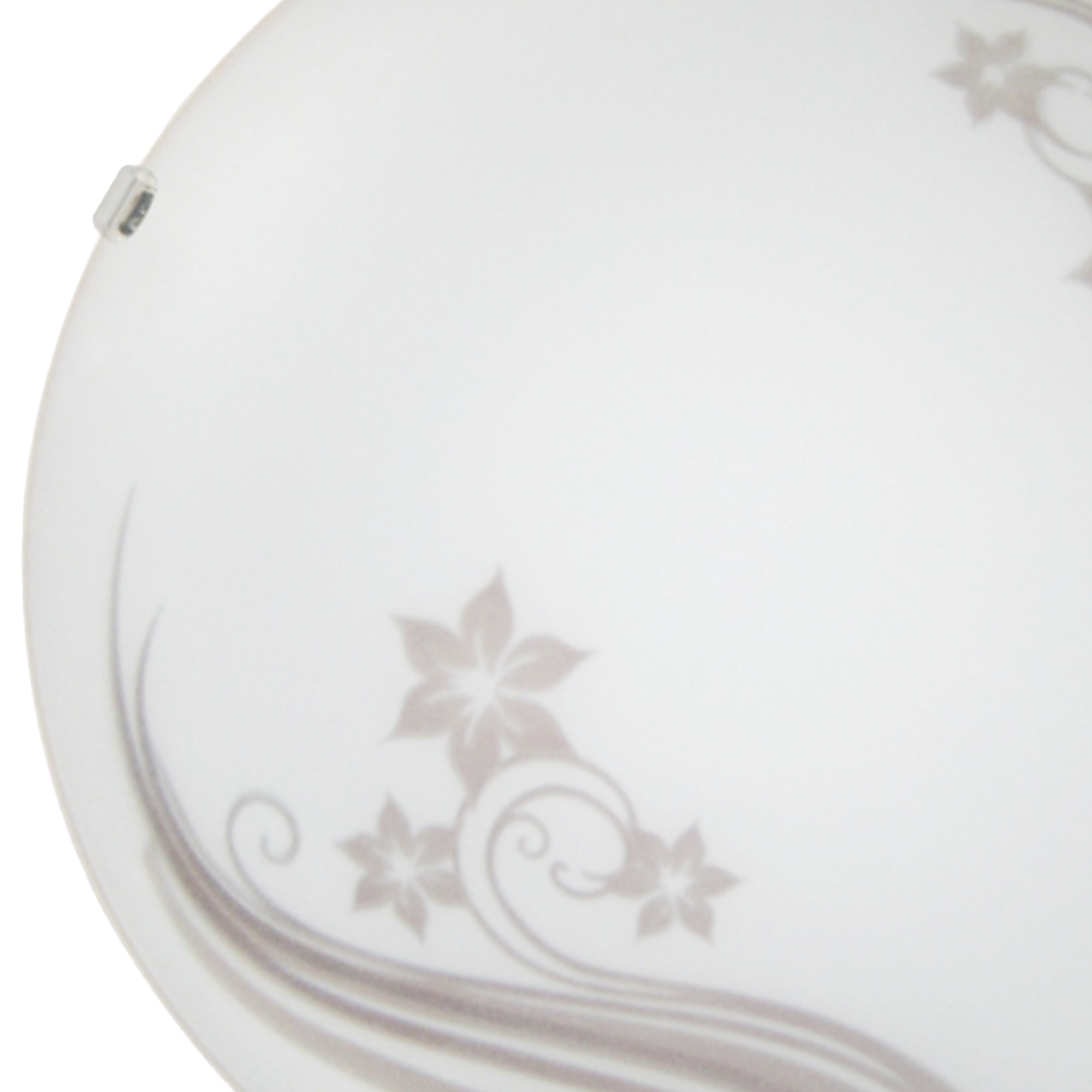 Plafoniera, 1 x E27, alb, metal si sticla, 25 cm    Klausen Flos