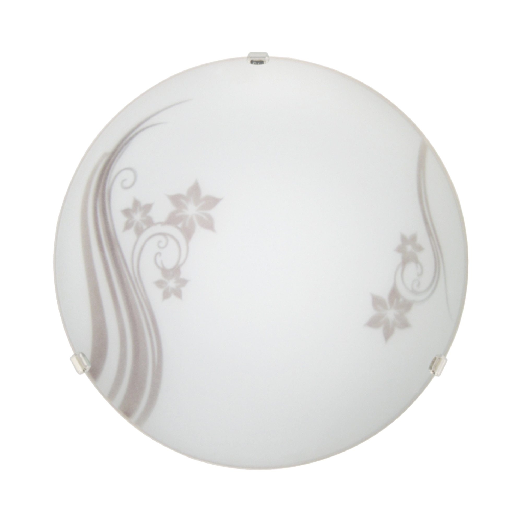 Plafoniera, 1 x 60W, alb, metal si sticla, 30 cm    Klausen Flos