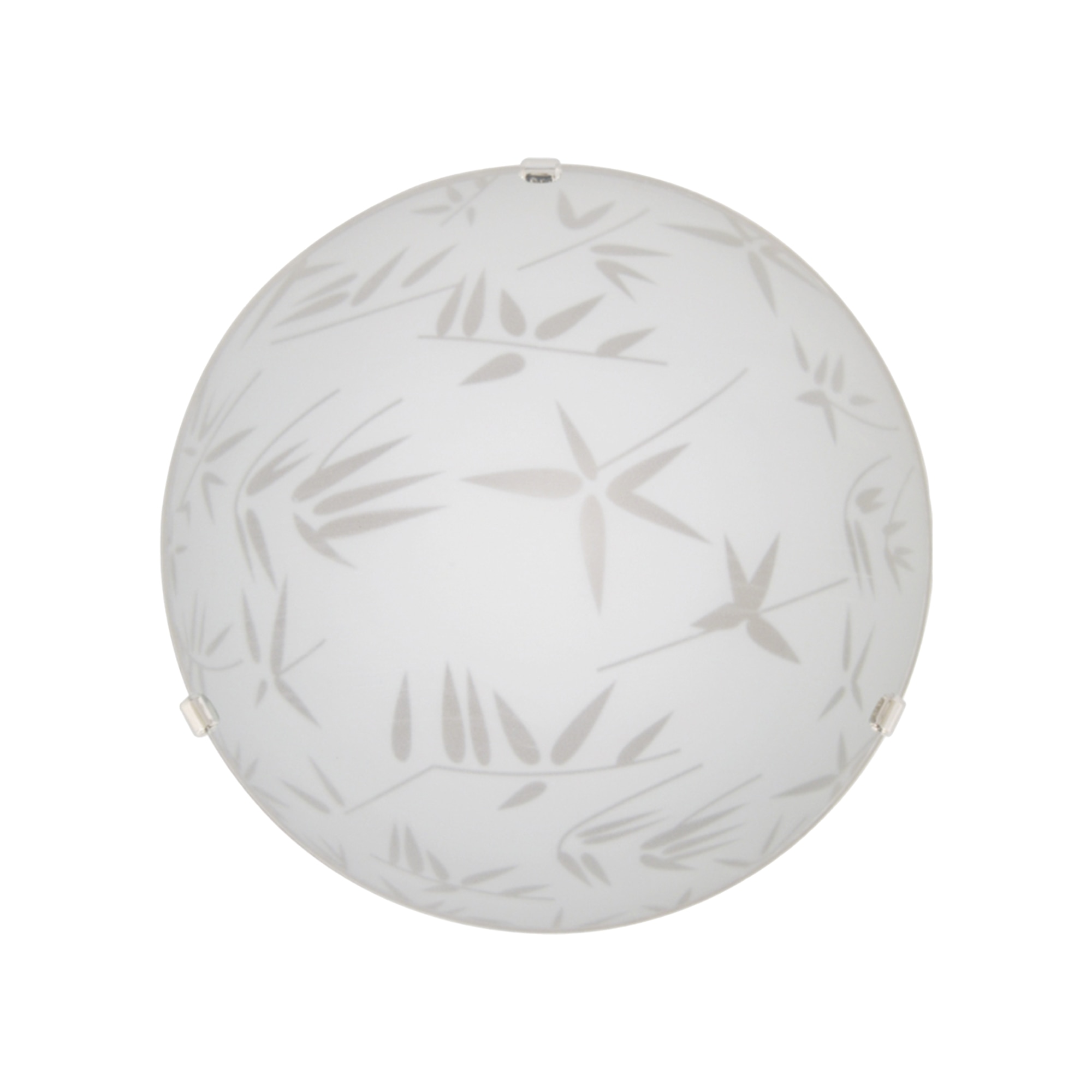 Plafoniera, 1 x E27, alb, metal si sticla, 25 cm Klausen Petal