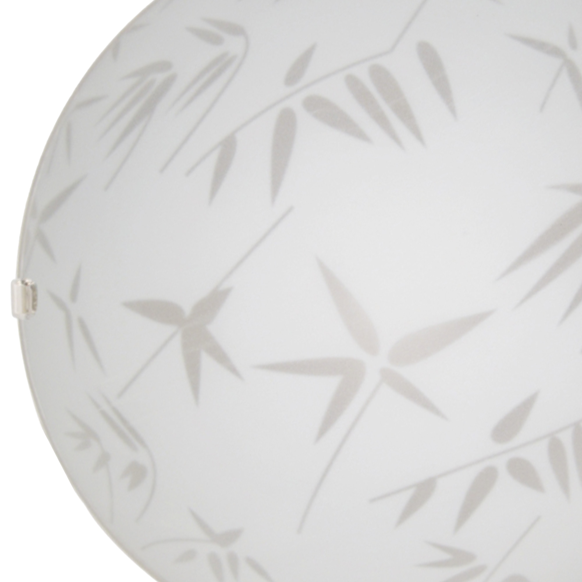 Plafoniera, 1 x E27, alb, metal si sticla, 25 cm Klausen Petal