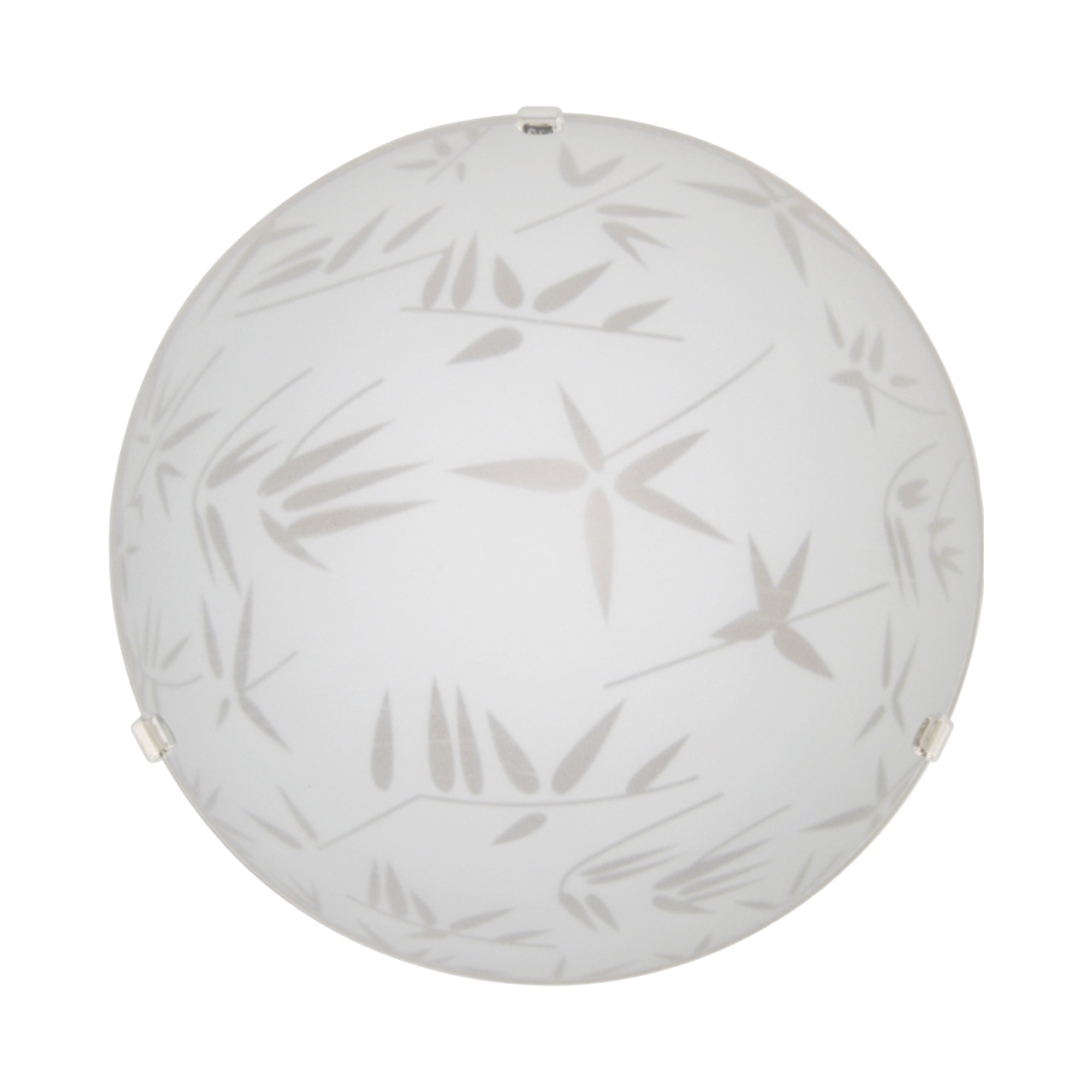 Plafoniera, 1 x 60 W, alb, metal si sticla, 30 cm    Klausen Petal