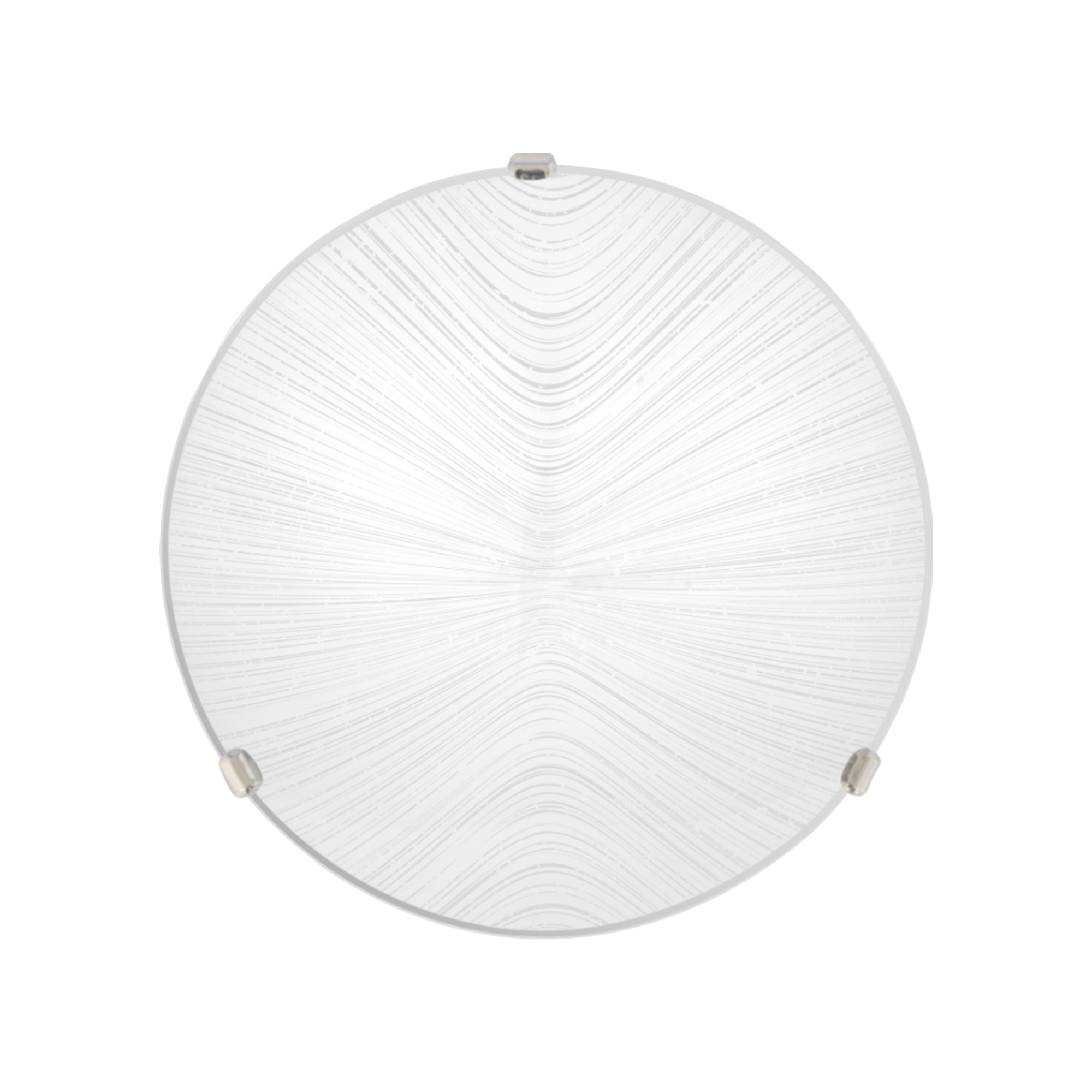 Plafoniera LED, E27, alb, metal si sticla, 30 cm    Klausen Rahos