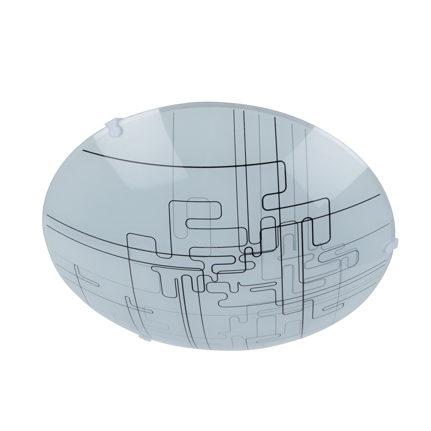 Plafoniera, alb, metal si sticla, 25 cm    Klausen Tetrix