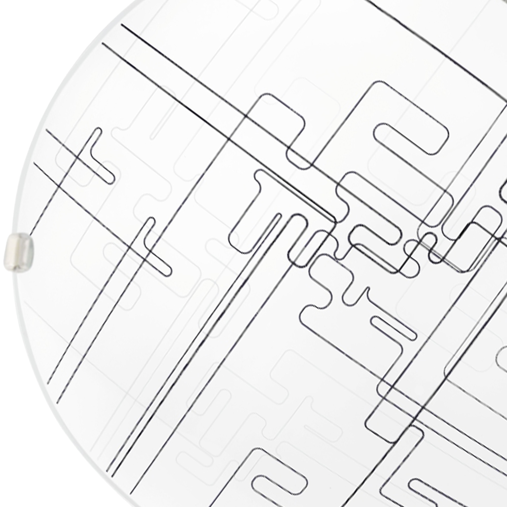 Plafoniera, alb, metal si sticla, 30 cm    Klausen Tetrix