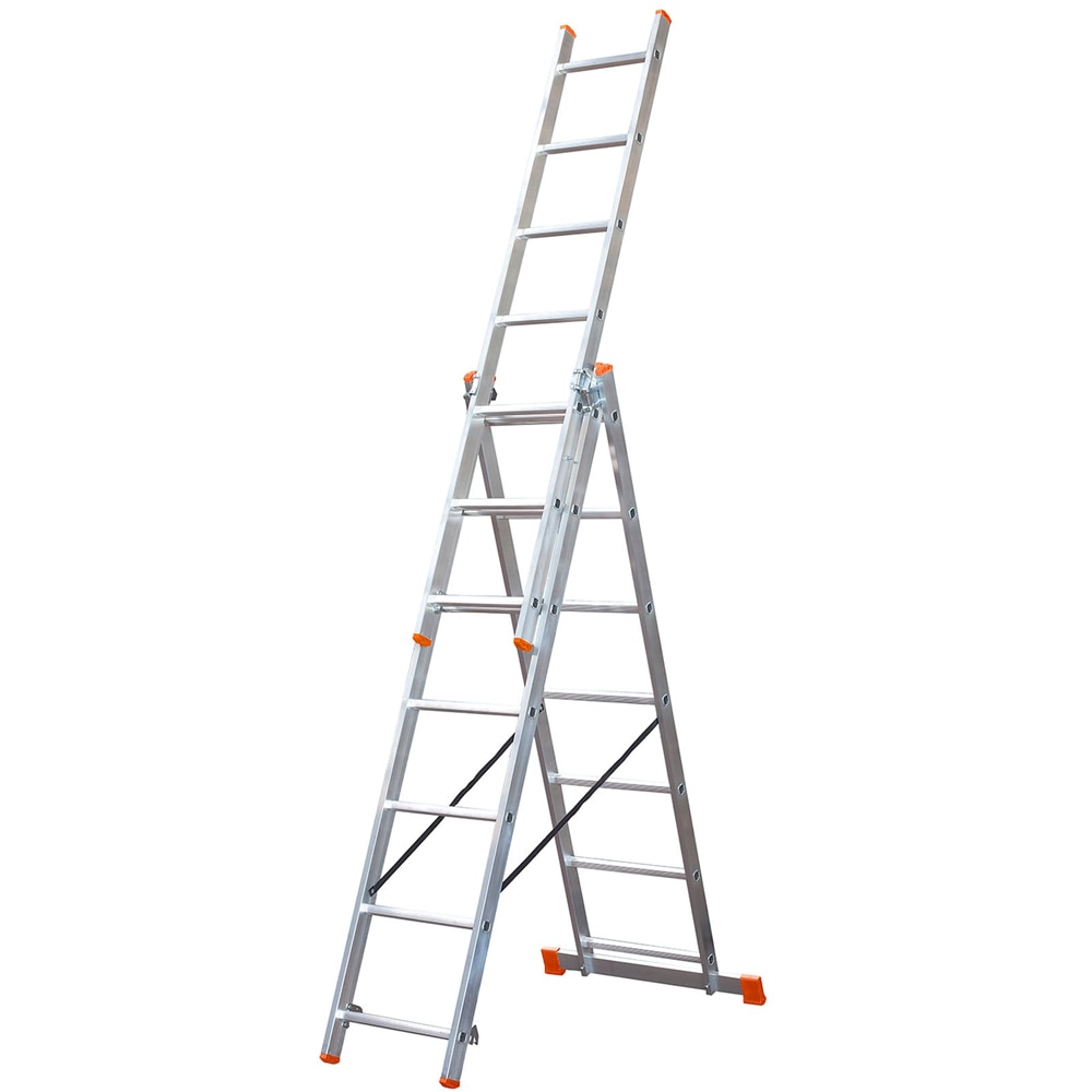 Scara pliabila 100869300, Inaltime lucru 488 cm, 3x7 trepte, aluminiu