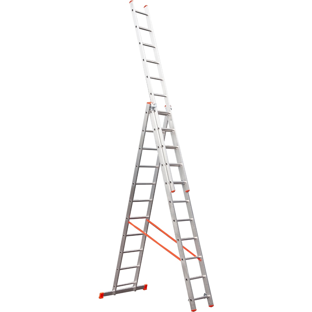 Scara pliabila 100869302, Inaltime lucru 698 cm, 3x11 trepte, aluminiu