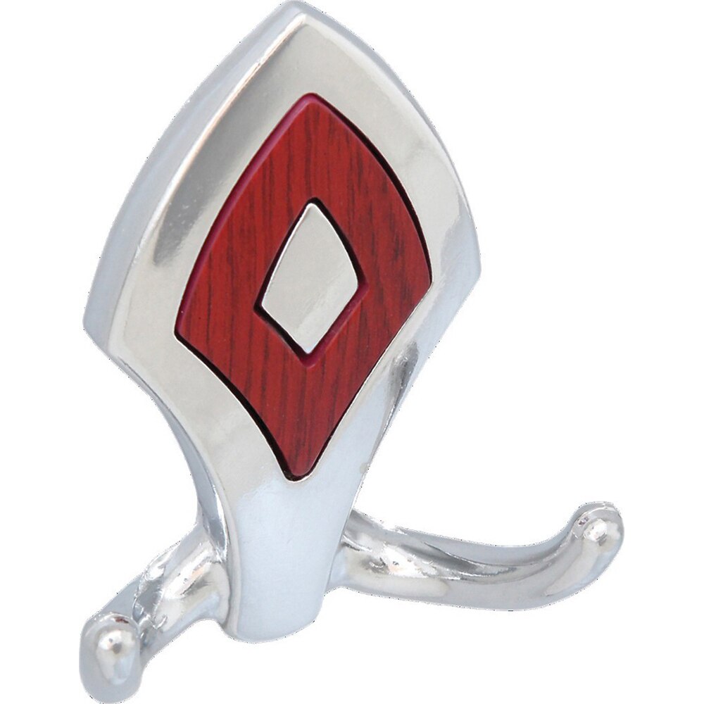 Cuier perete si mobilier, 2 carlige, metal, argintiu