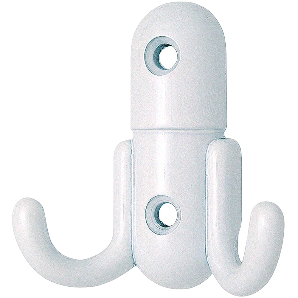 Cuier perete si mobilier, 2 agatatori, metal, alb