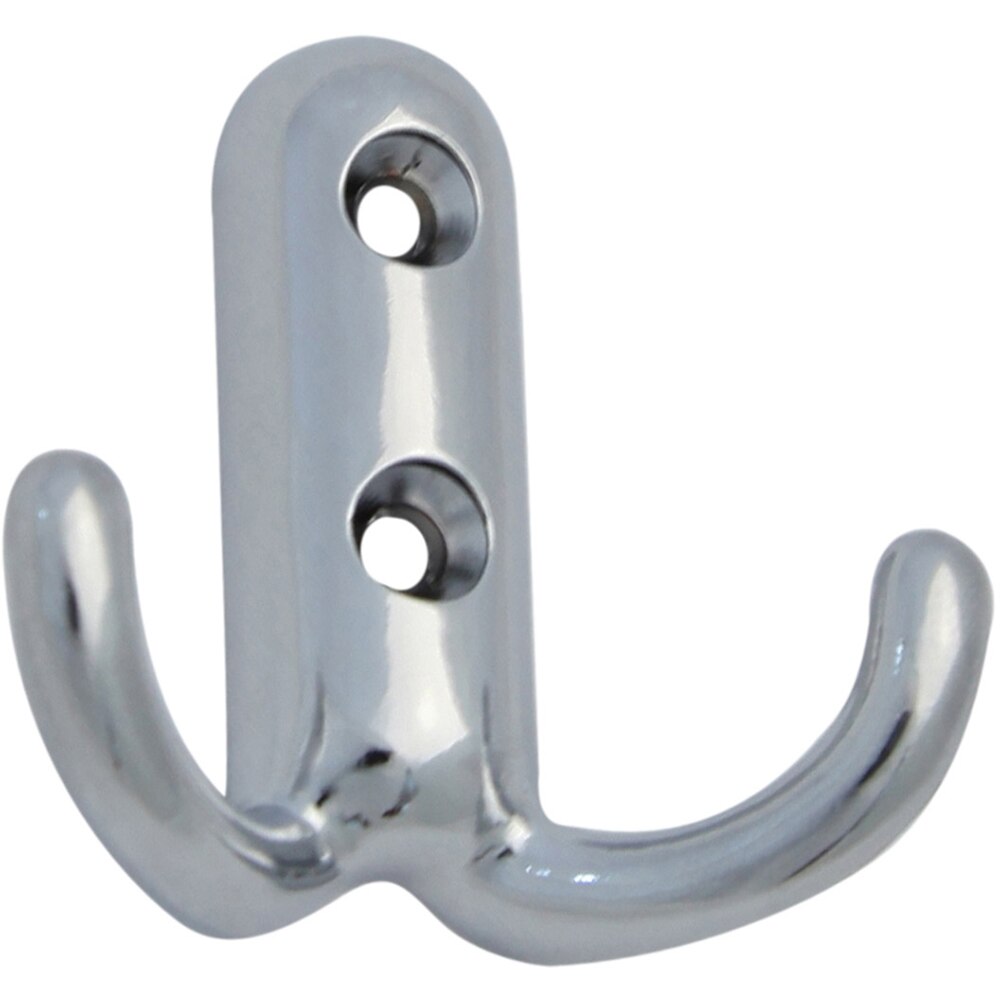 Cuier perete si mobilier, 2 agatatori, metal, crom lucios