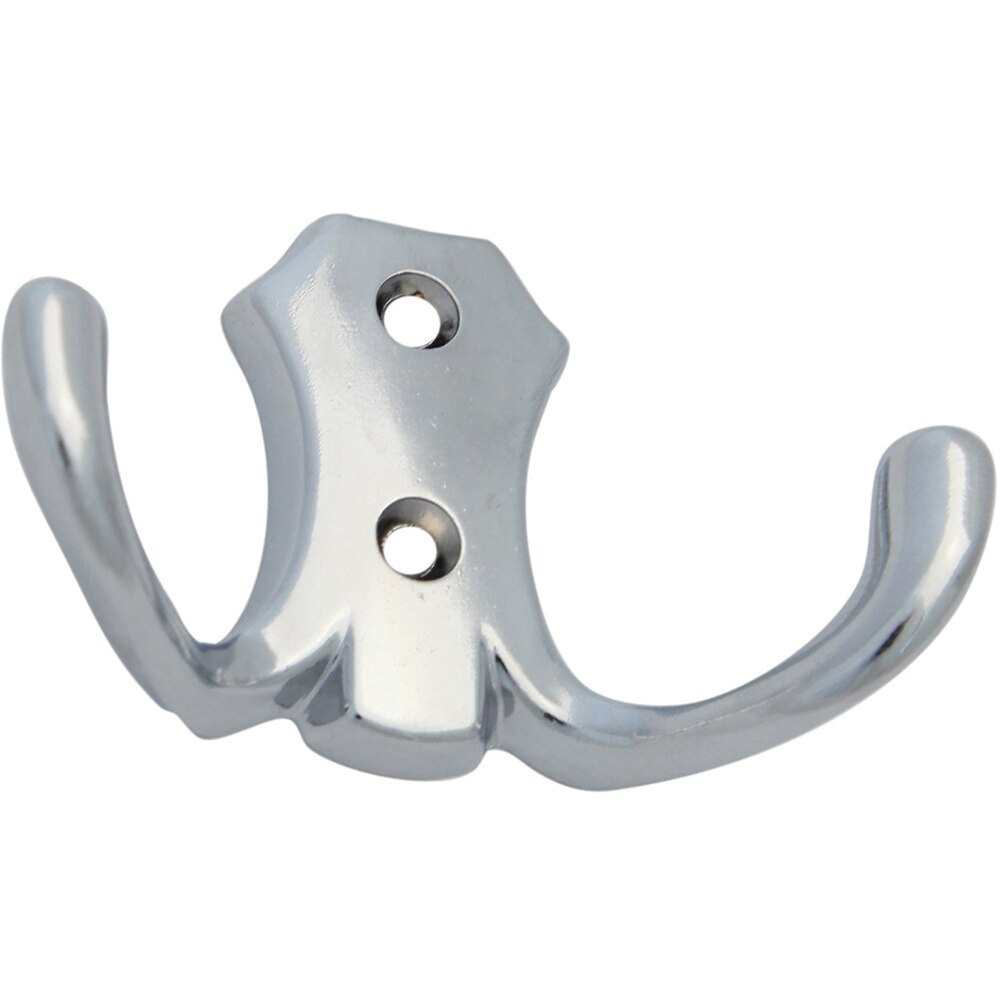 Cuier perete si mobilier, 2 agatatori, metal, crom lucios