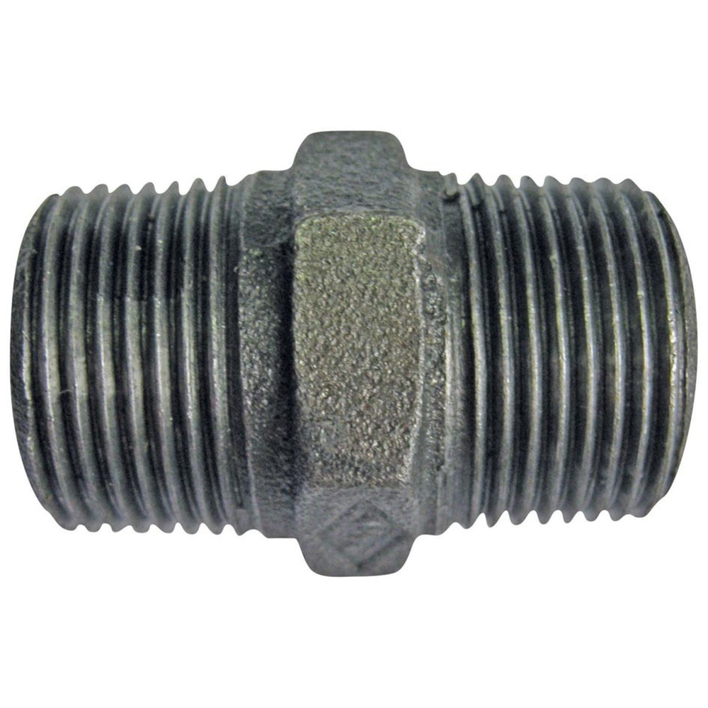 Niplu 3.8, filet exterior-exterior, fonta, gri