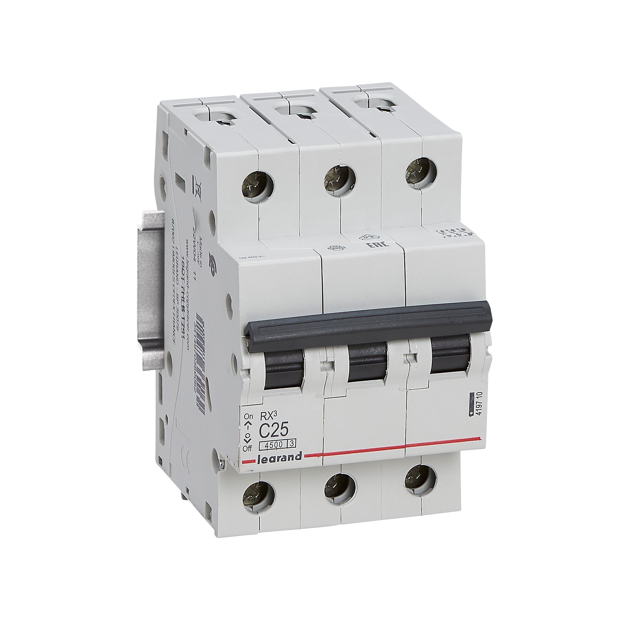Legrand Disjunctor 25A 3P 5,4 cm x 8,2 cm x 6,5 cm