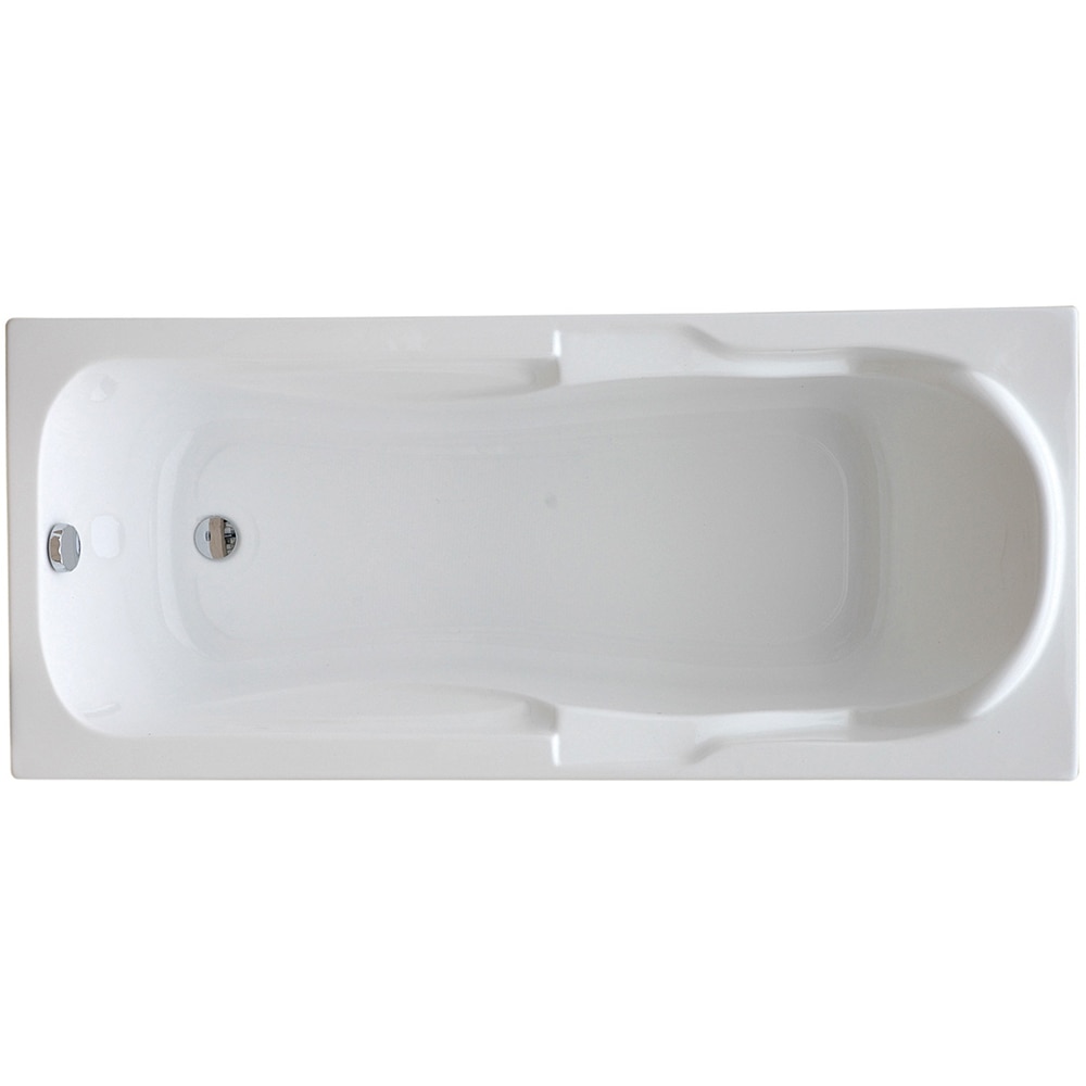 Cada simpla incastrabila KRING Siena, dreptunghiulara, 150 cm x 70 x 39 cm, acril, alb