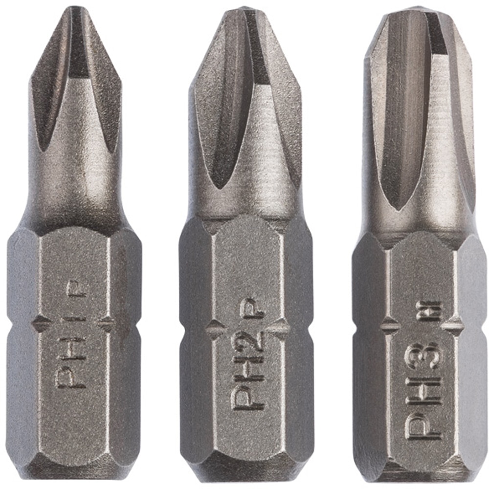 Set biti BOSCH, PH1, PH2, PH3, 25mm, 3 bucati