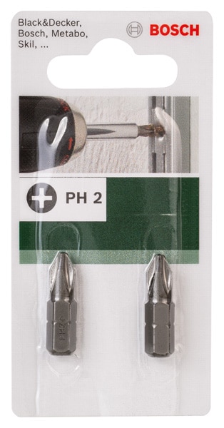 Set 2 biti, PH2, 25 mm  Bosch
