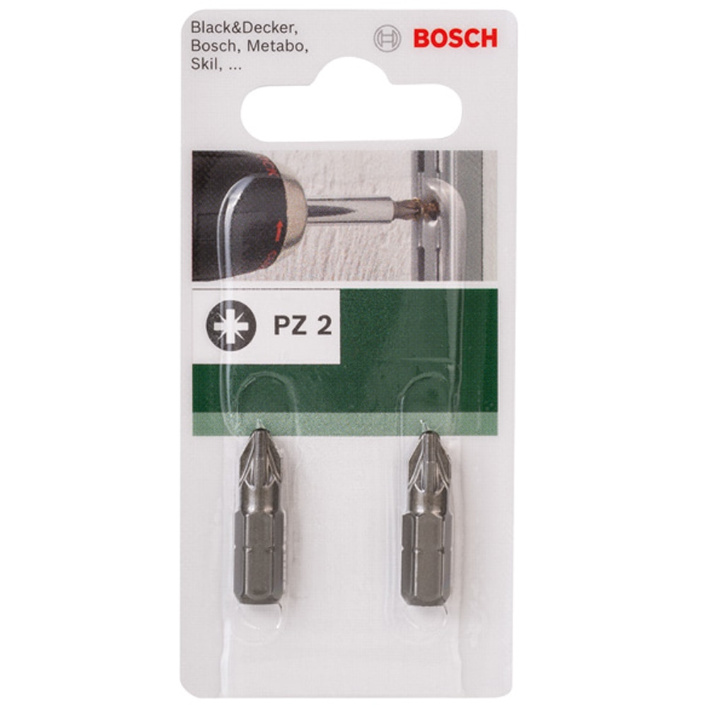 Set biti BOSCH, PZ2, 25mm, 2 bucati