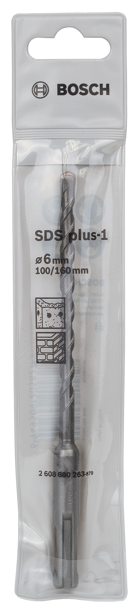 Burghiu Bosch SDS-Plus-1, 6 x 100 x 160 mm