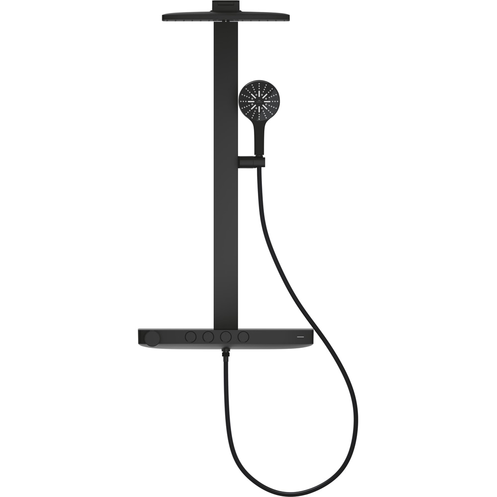 Sistem dus GROHE Rainshower Aqua Pure 100961KF00, termostat, 3 functii, negru