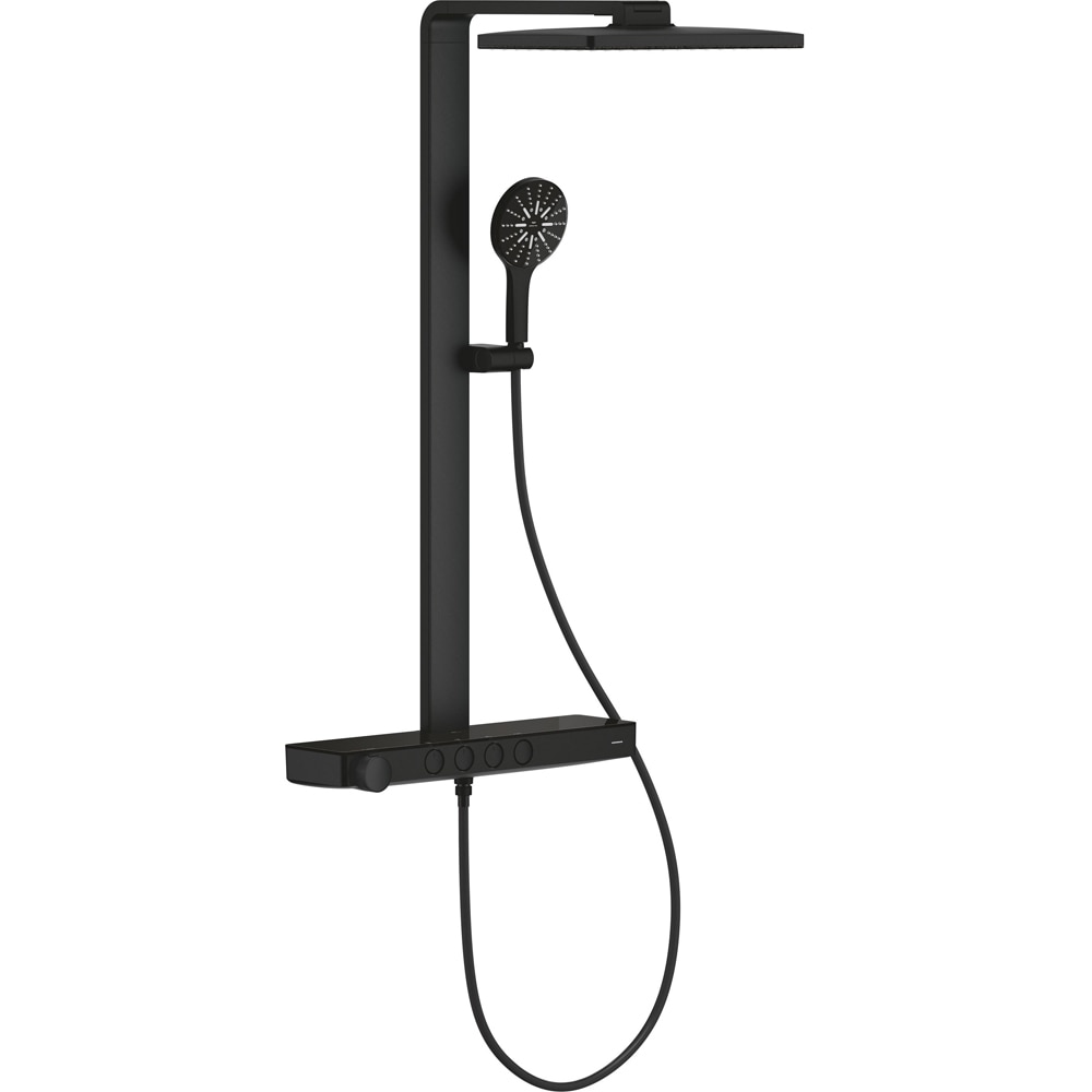 Sistem dus GROHE Rainshower Aqua Pure 100961KF00, termostat, 3 functii, negru