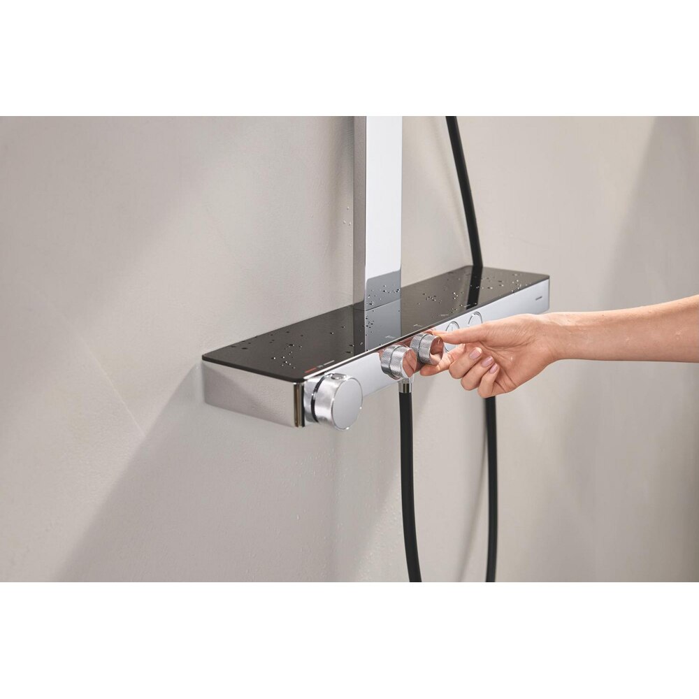 Sistem dus GROHE Rainshower Aqua Pure 100961KI00, termostat, 3 functii, crom