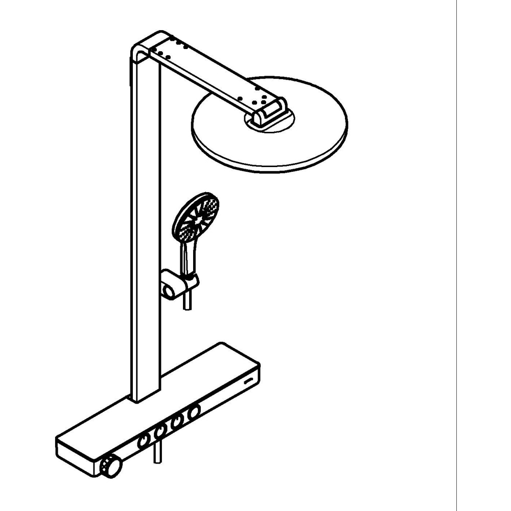 Sistem dus GROHE Rainshower Aqua Pure 1009640000, termostat, 3 functii, crom