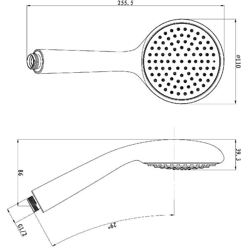 Para dus GOODHOME Cavally, 1 functie, argintiu