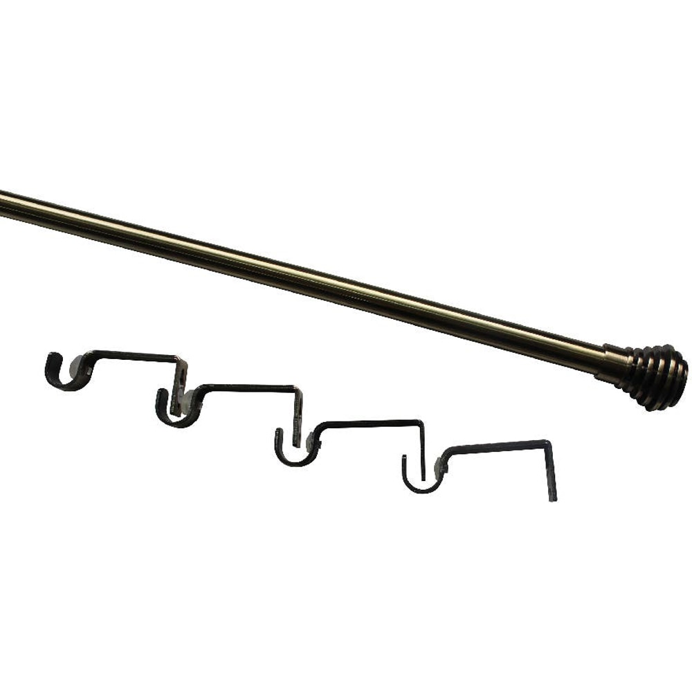 Set galerie simpla extensibila GoodHome Antiki, auriu, metal, 330/200 cm, diametru 19 mm